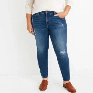 Democracy Ab Technology Women's Skinni Distressed Jeans Stretch Denim Size 16W